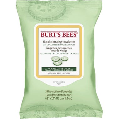 Facial Cleansing Towelettes with Cucumber and Sage, 30 
