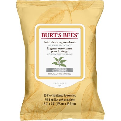 Lingettes nettoyantes pour le visage à l’extrait de thé blanc, 30