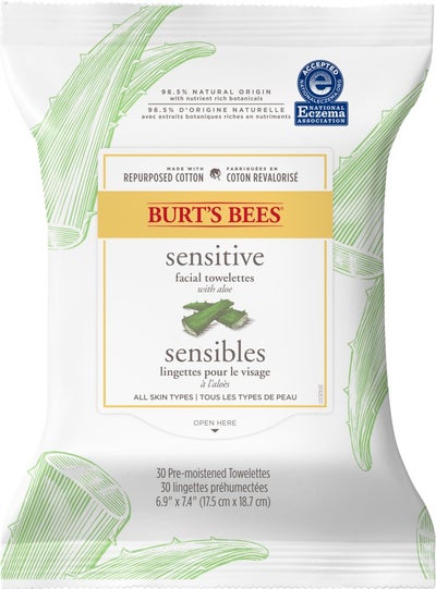 Sensitive Facial Towelettes – Aloe 30ct