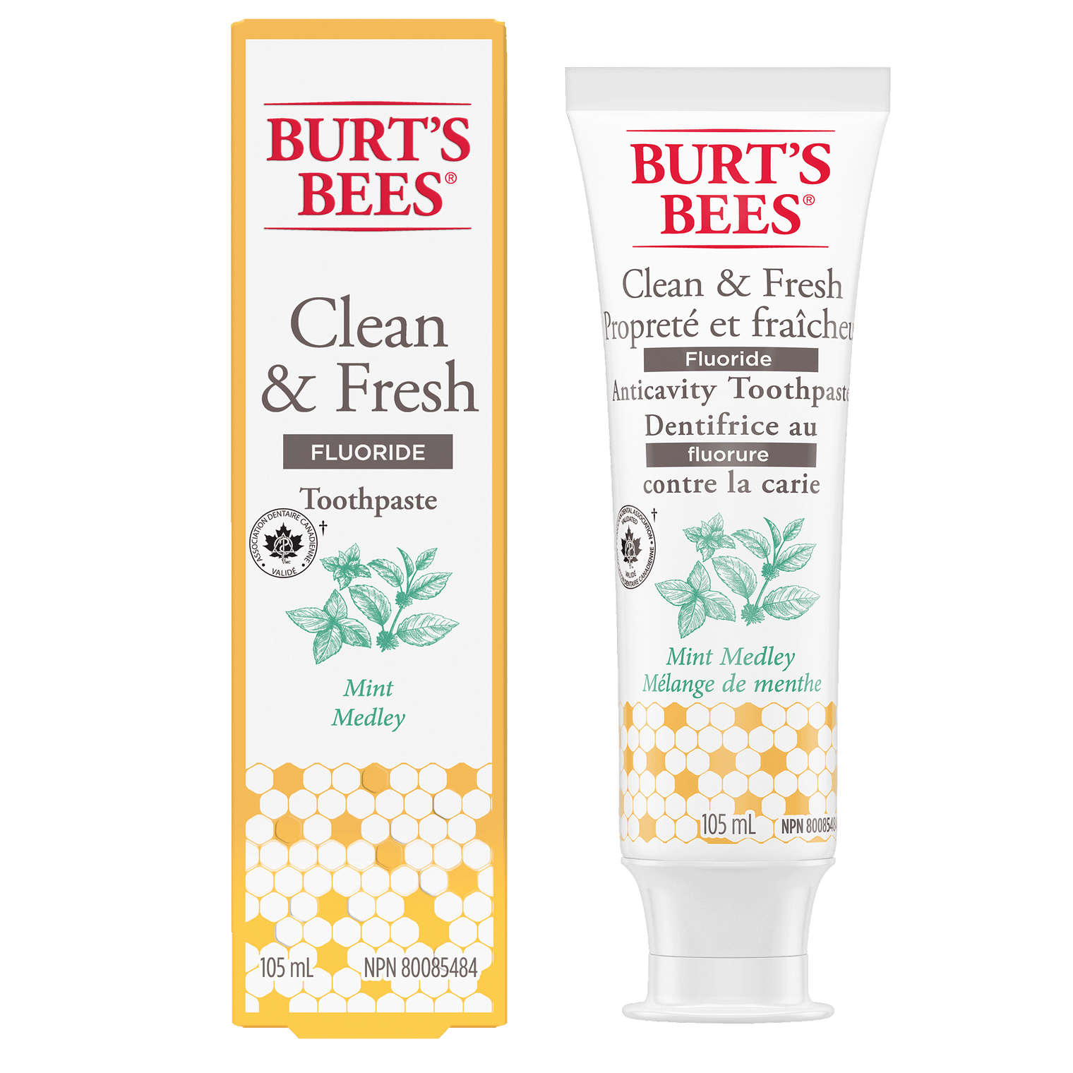 Clean & Fresh Mint Medley Toothpaste with Fluoride Burt's Bees