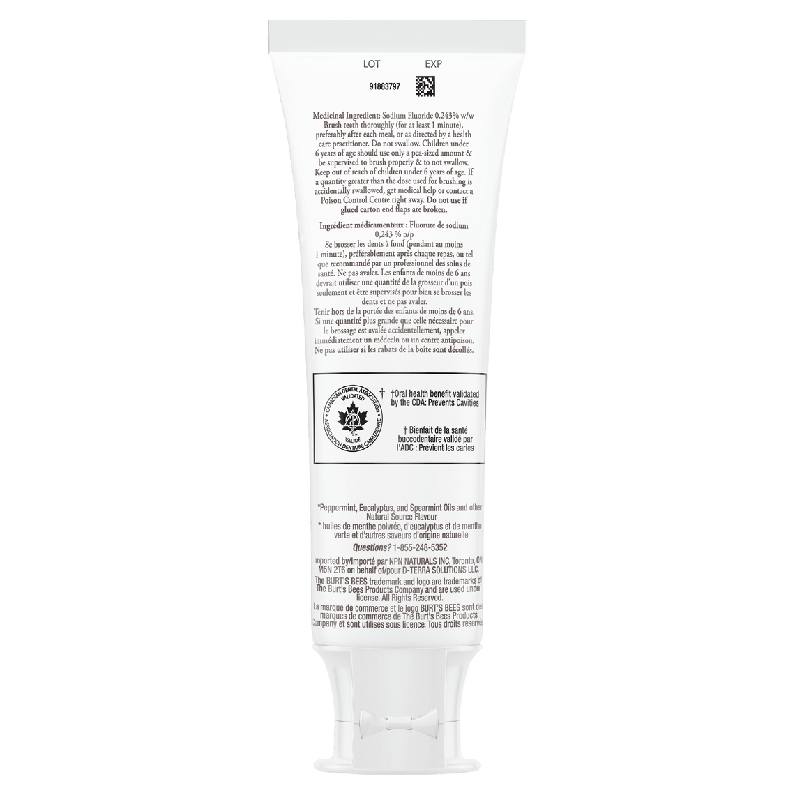 Clean & Fresh Mint Medley Toothpaste with Fluoride Burt's Bees