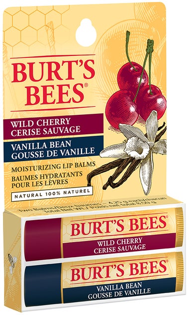 WILD CHERRY AND VANILLA BEAN LIP BALM 2PK 