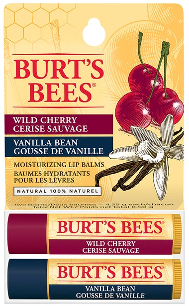 WILD CHERRY AND VANILLA BEAN LIP BALM 2PK 