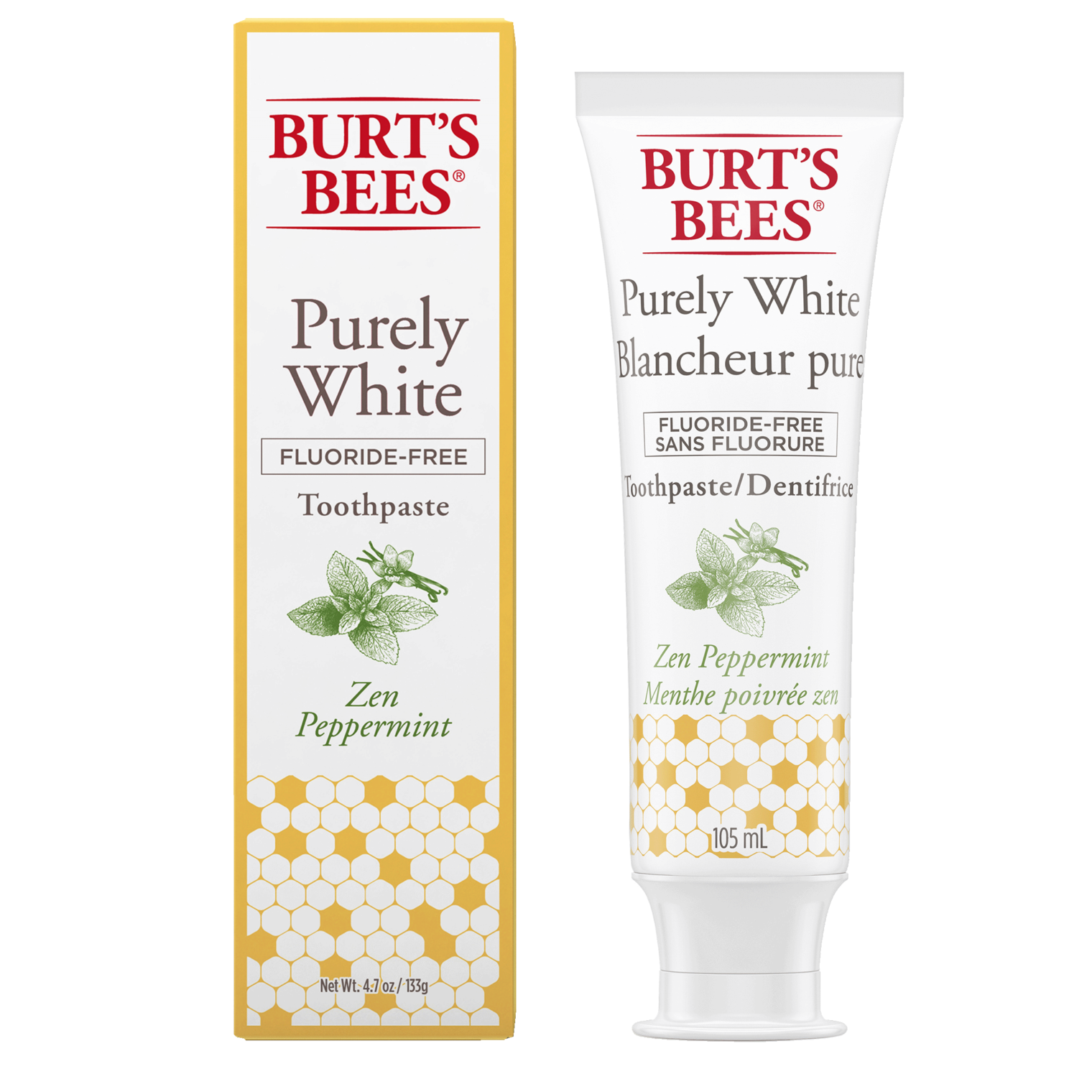 Purely White Zen Peppermint Toothpaste Fluoride Free Burt #39 s Bees CA Purely White Zen Peppermint Toothpaste Fluoride Free Burt #39 s Bees CA