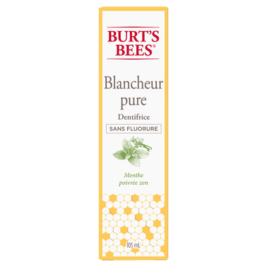 Dentifrice sans fluorure Blancheur pure, saveur Menthe poivrée zen 