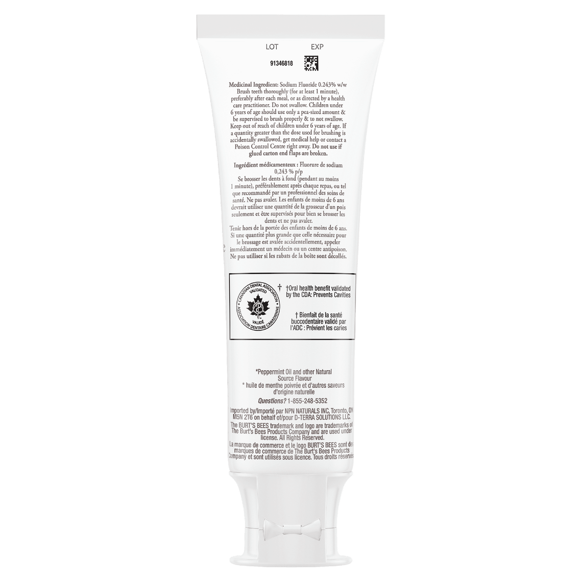 Enamel Care Mountain Mint Toothpaste with Fluoride Burt's Bees