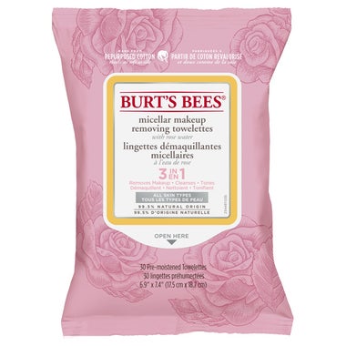 Lingettes démaquillantes micellaires à l’eau de rose 