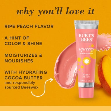Squeezy™ Tinted Lip Balm Sweet Peach