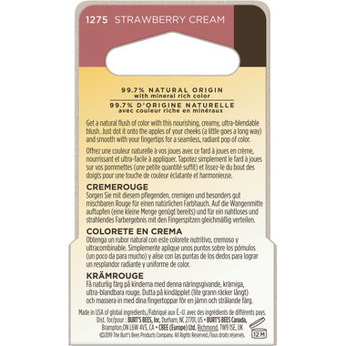 Colour Nurture™ Moisturizing Cream Blush with Vitamin E Strawberry Cream