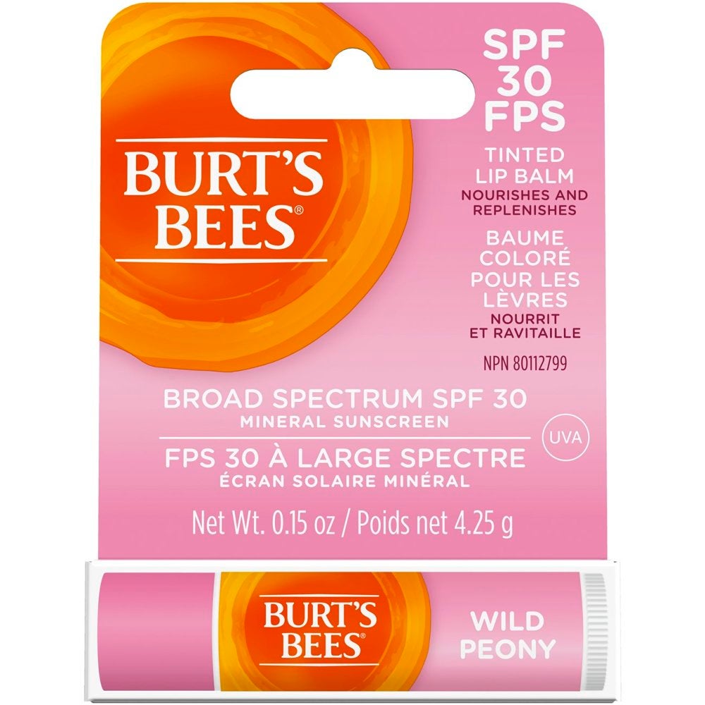 Tinted Lip Balm, SPF 30 Wild Peony Burt's Bees