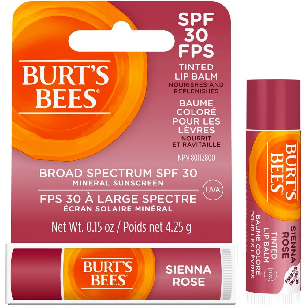 Burt's bees tinted lip balm rose discount