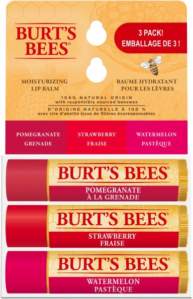 BURT'S BEES Lip Balm Assorted 3Pk Blister